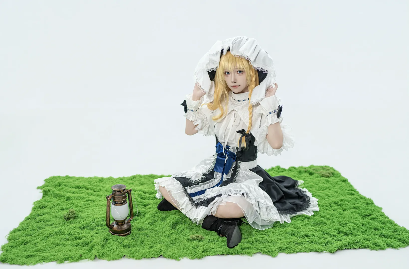 东方project, 雾雨魔理沙cos, 金发cosplay, 香霖堂魔理沙, 白丝提灯
