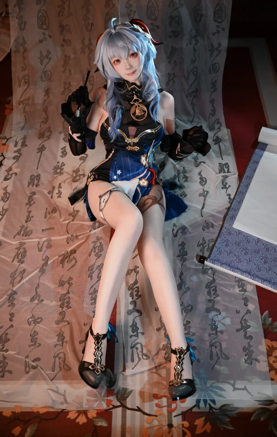 原神, 甘雨cos, cos正片, 國風cosplay, 白絲cos