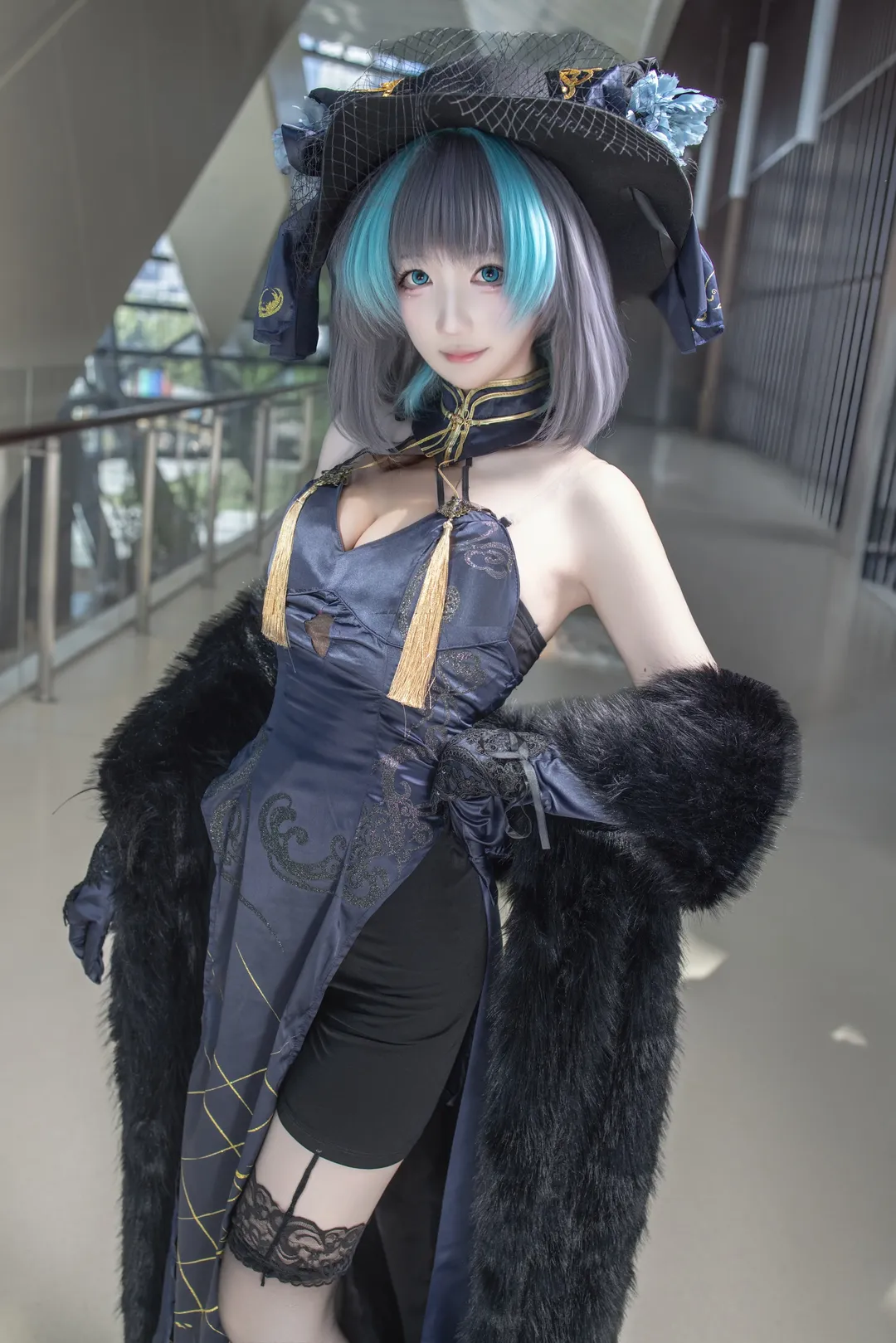 柴郡cos, 碧蓝航线, 旗袍, 漫展场照, 丝袜cosplay - 第2张