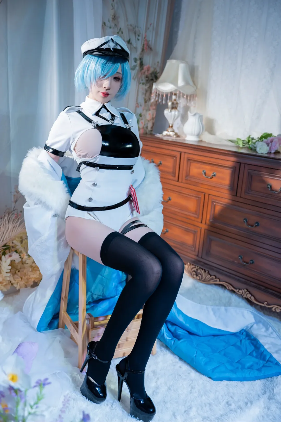 アズールレーン, コスプレ写真のシェア, クイビシェフ コスプレ, 黒ストッキングとハイヒール, 北方連合 - 2枚目