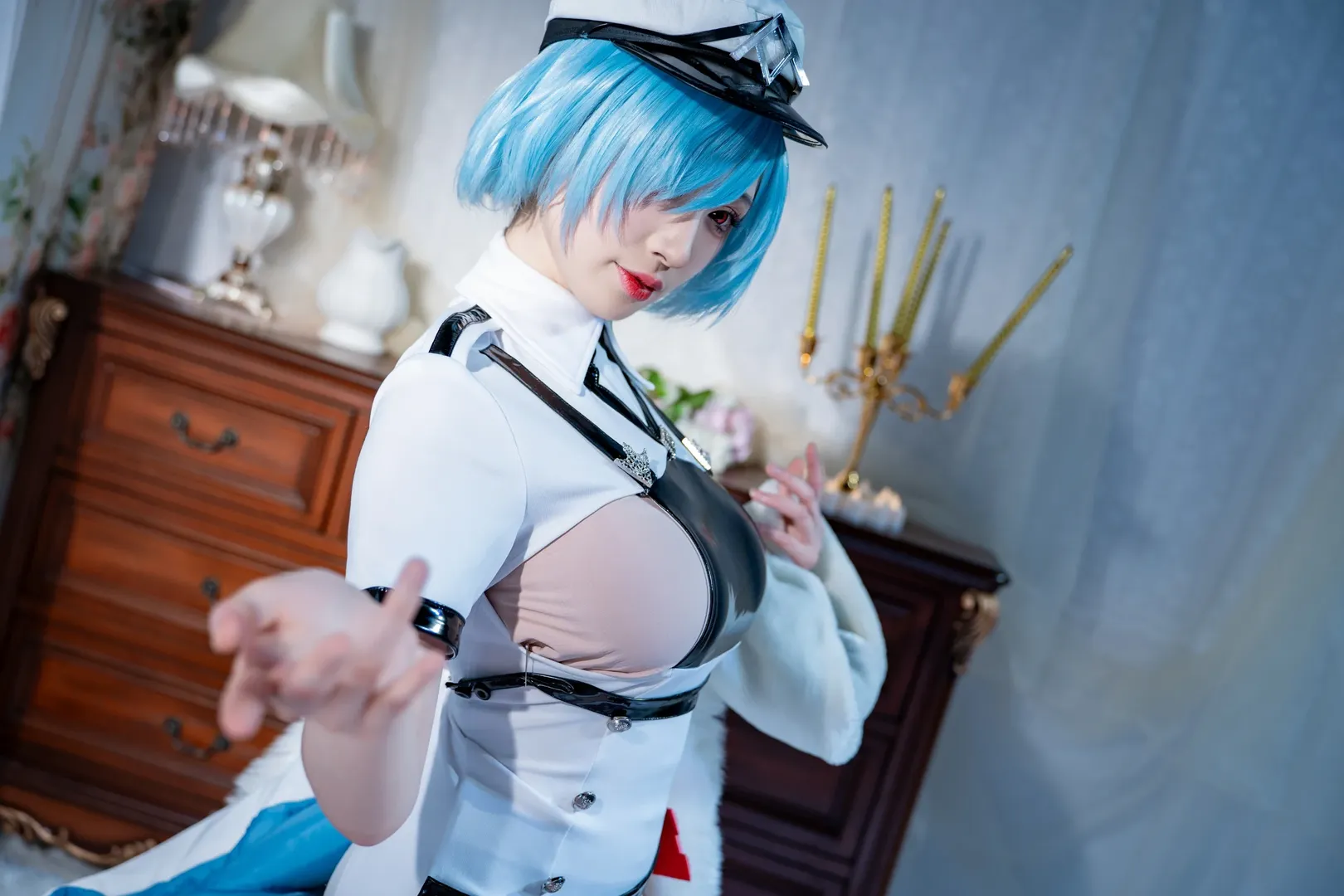 アズールレーン, コスプレ写真のシェア, クイビシェフ コスプレ, 黒ストッキングとハイヒール, 北方連合 - 6枚目