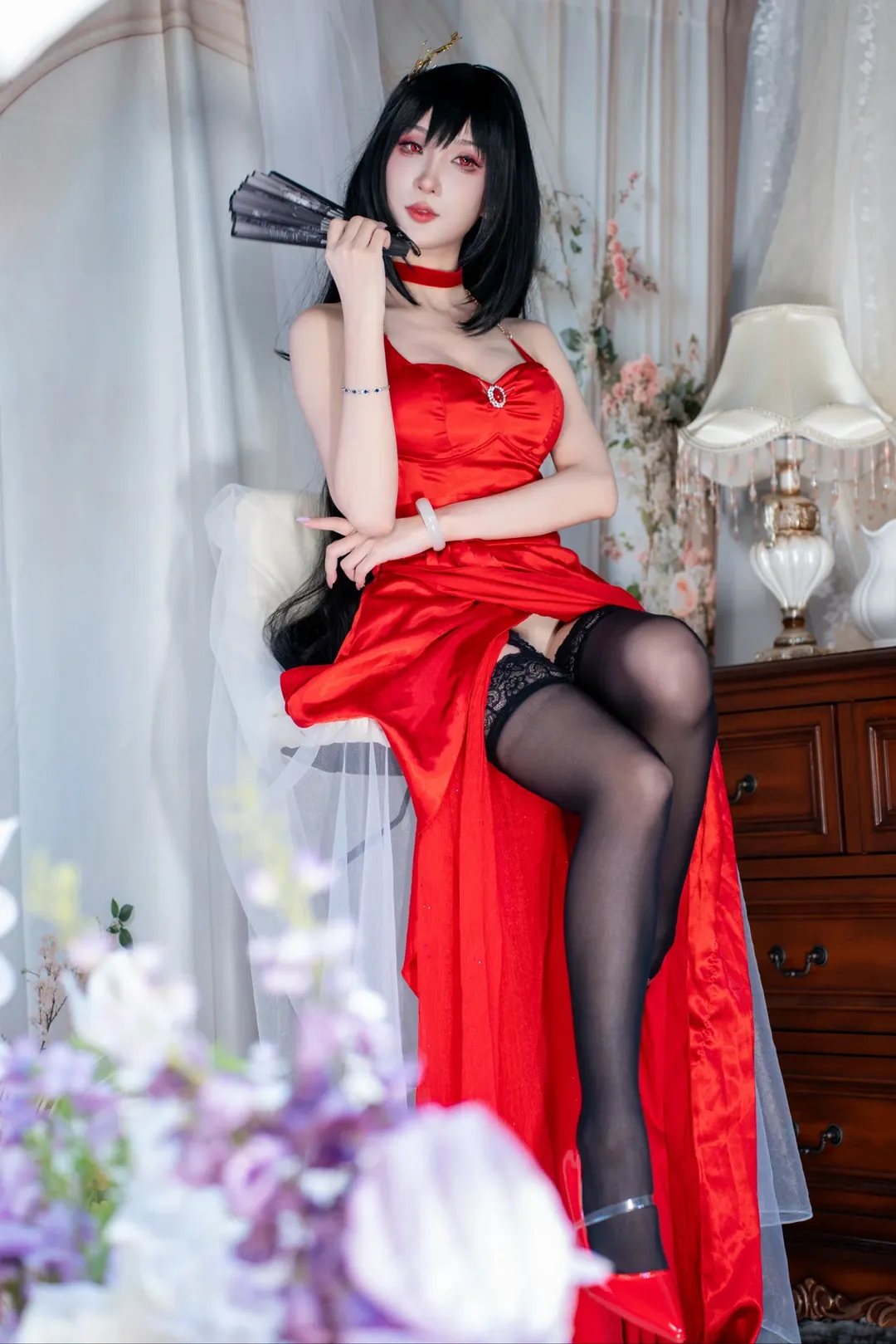 碧蓝航线, 二次元cosplay, cosplay穿搭, 大凤cos, 黑丝cos