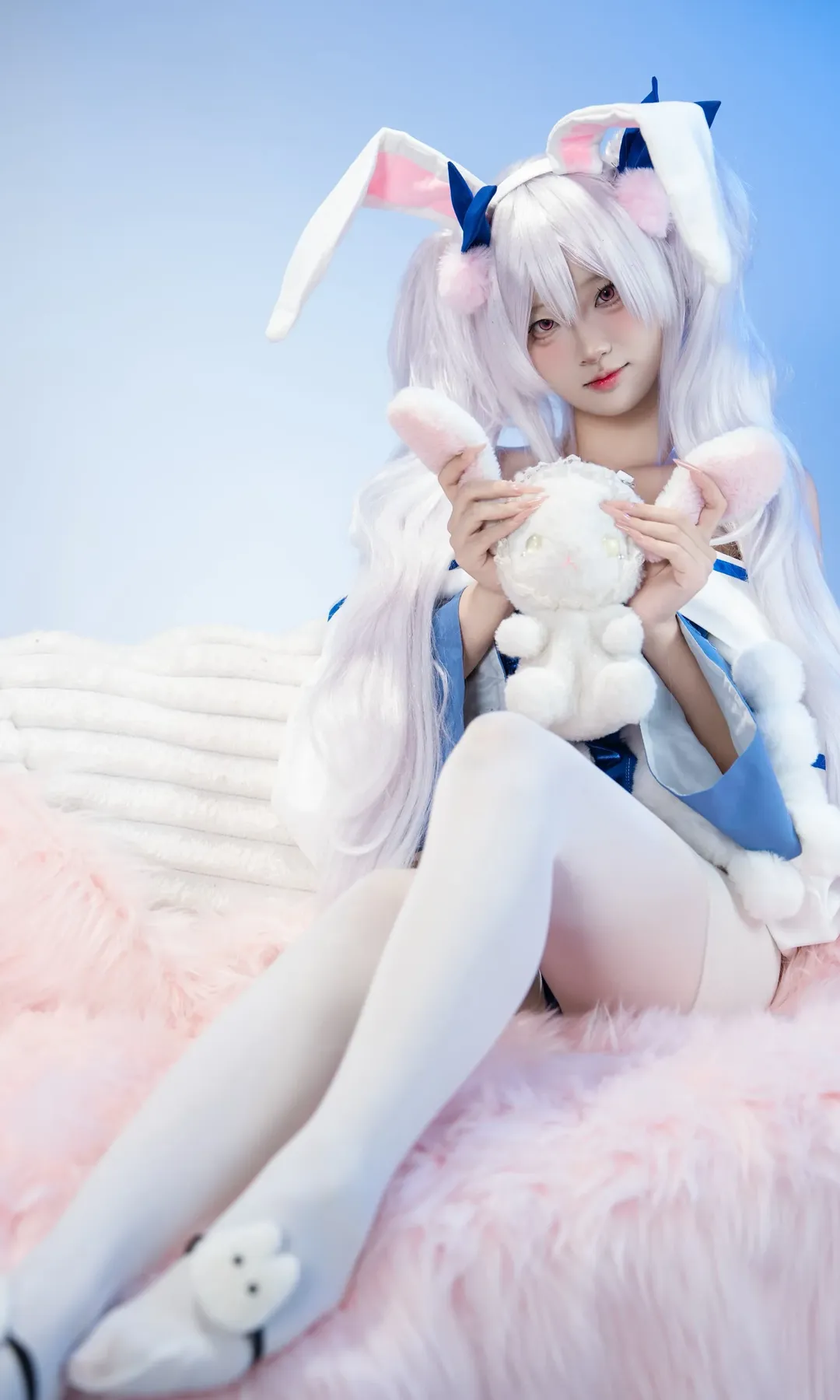 cosplay, 碧蓝航线, 拉菲cos, 兔女郎, 白丝 - 第3张