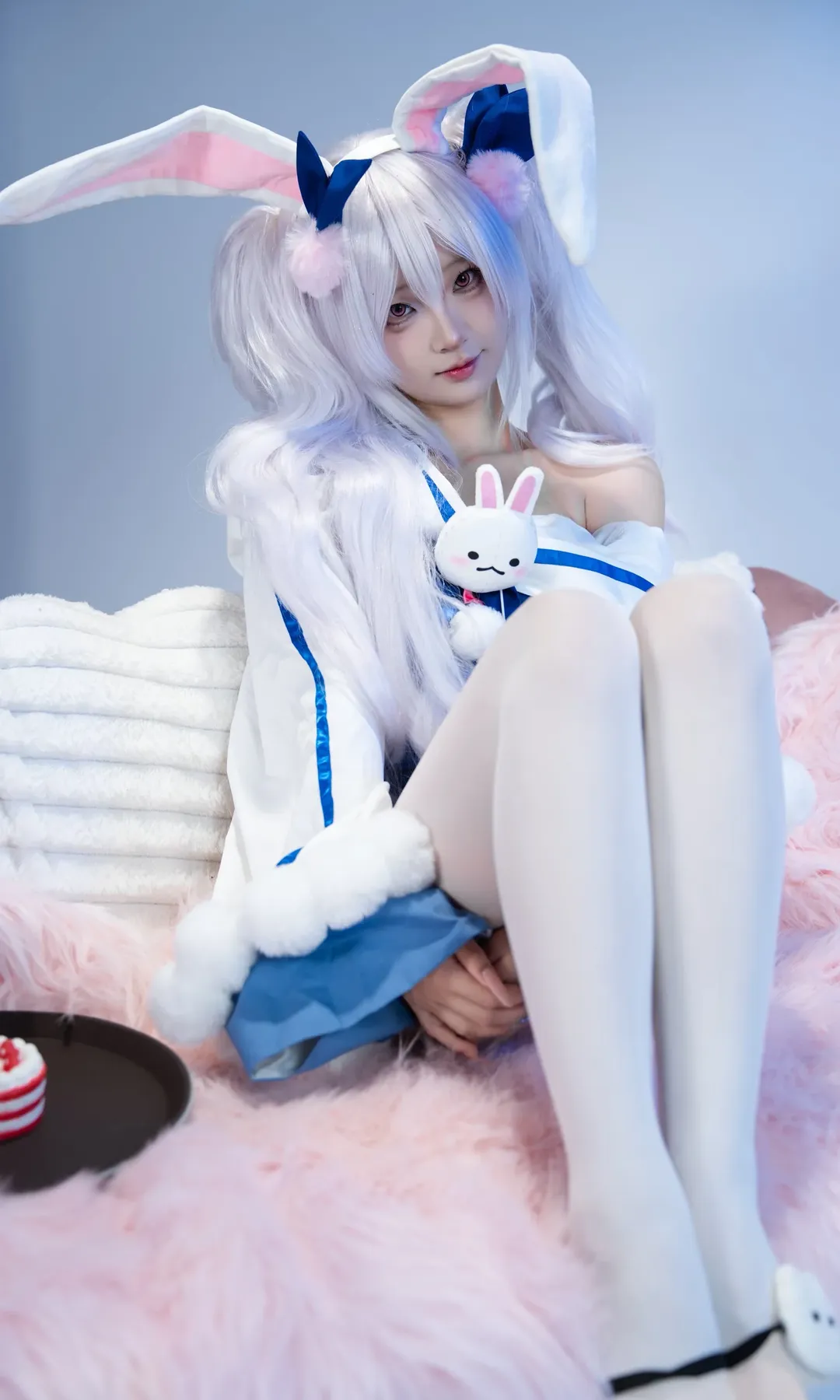 cosplay, 碧蓝航线, 拉菲cos, 兔女郎, 白丝 - 第5张
