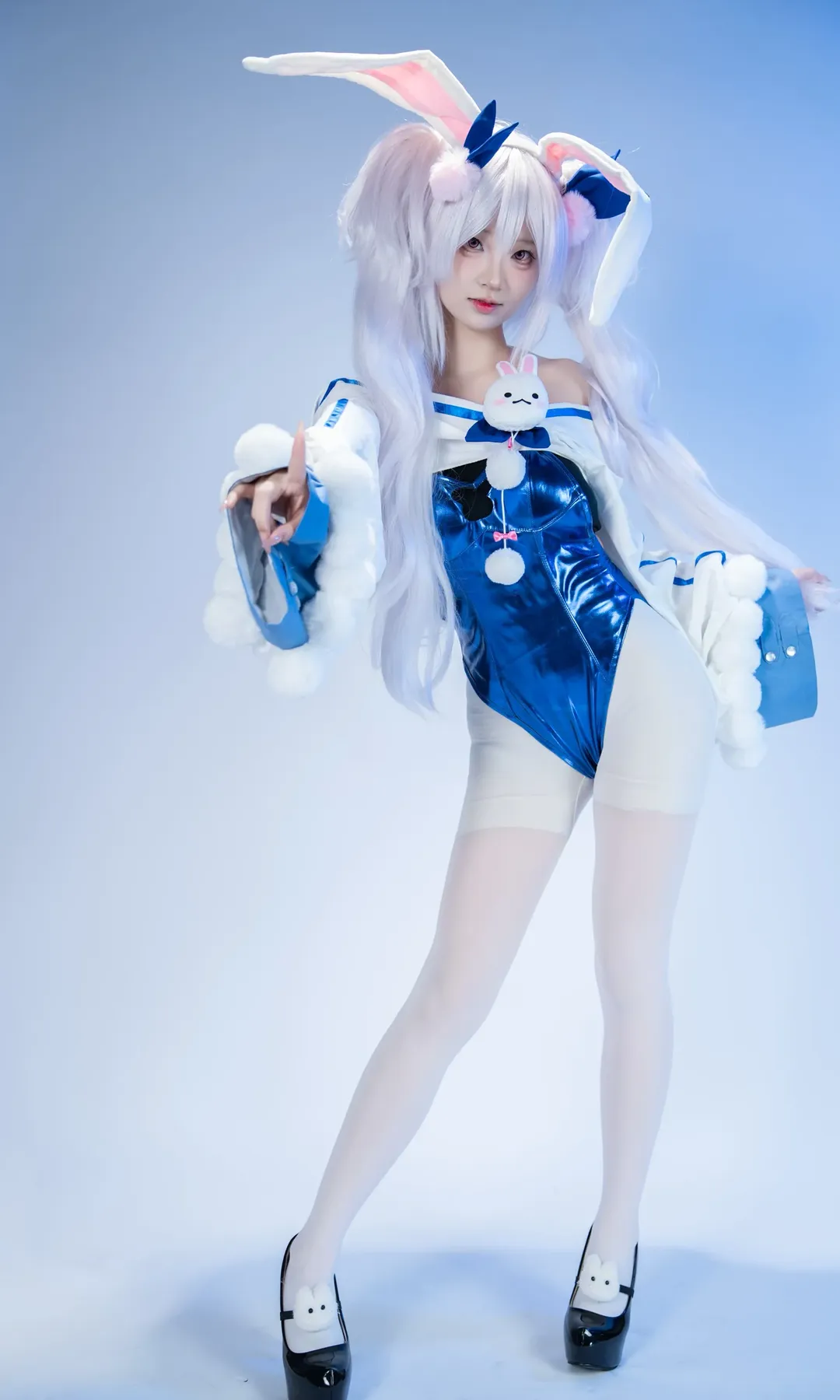 cosplay, 碧蓝航线, 拉菲cos, 兔女郎, 白丝 - 第7张