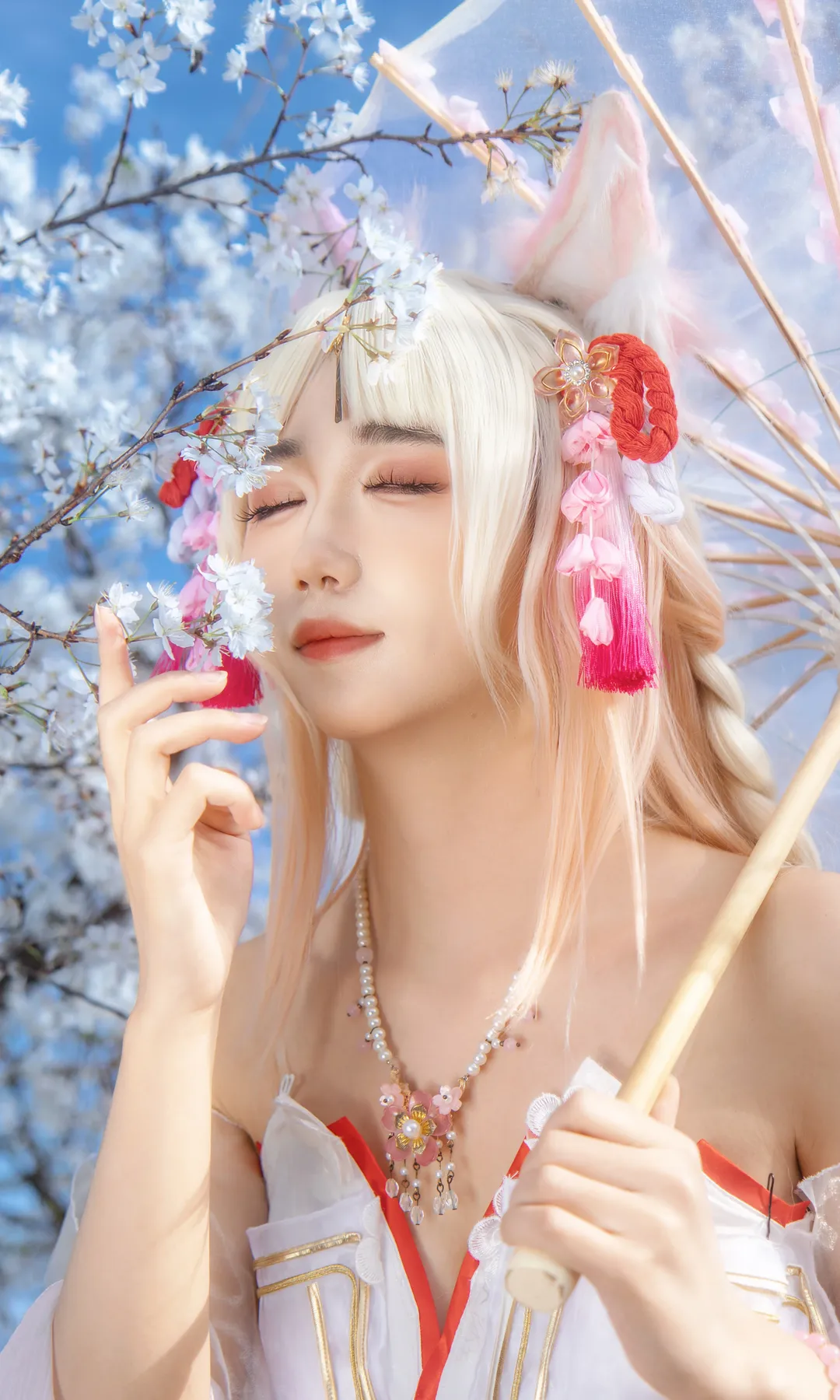 二次元, 永劫无间, 樱花, 胡桃cos, 青龙湖 - 第2张