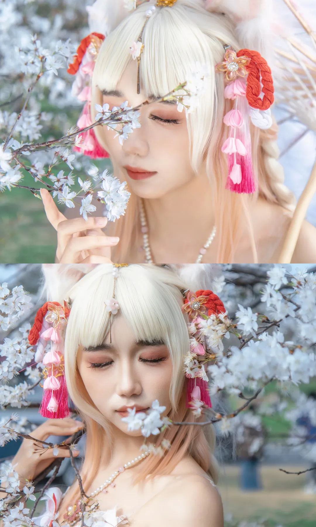 二次元, 永劫无间, 樱花, 胡桃cos, 青龙湖 - 第4张