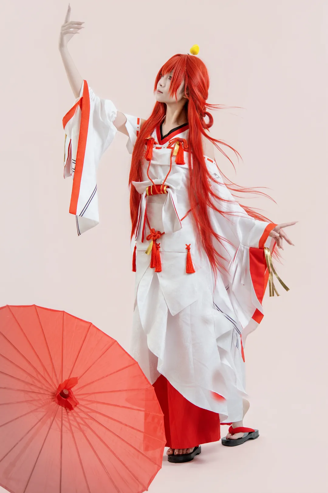 龙族, 和风服饰, 上杉绘梨衣cos, cosplay分享, 红发美瞳 - 第3张