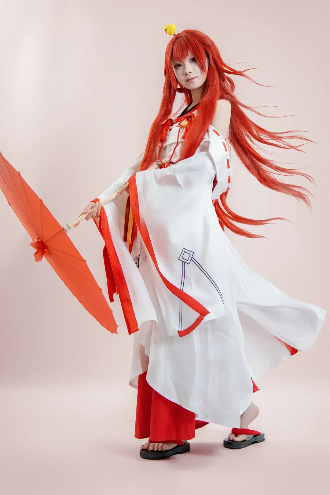 龙族, 和风服饰, 上杉绘梨衣cos, cosplay分享, 红发美瞳 - 第4张