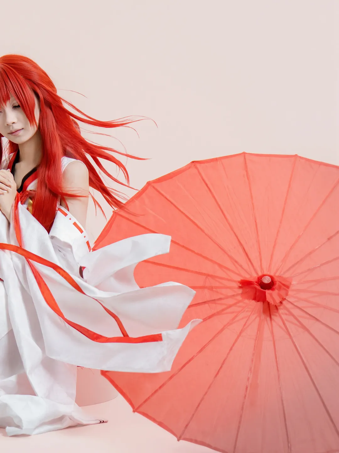 龙族, 和风摄影, 二次元cosplay, 上杉绘梨衣cos, 红纸伞 - 第2张