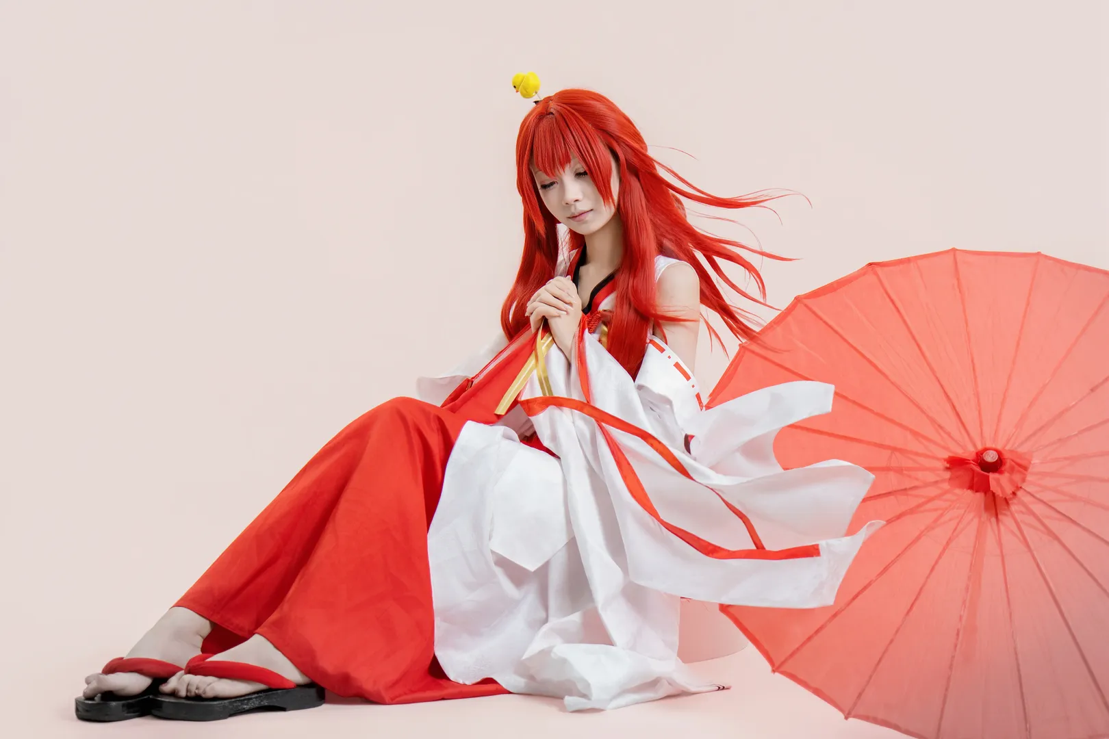 龙族, 和风摄影, 二次元cosplay, 上杉绘梨衣cos, 红纸伞