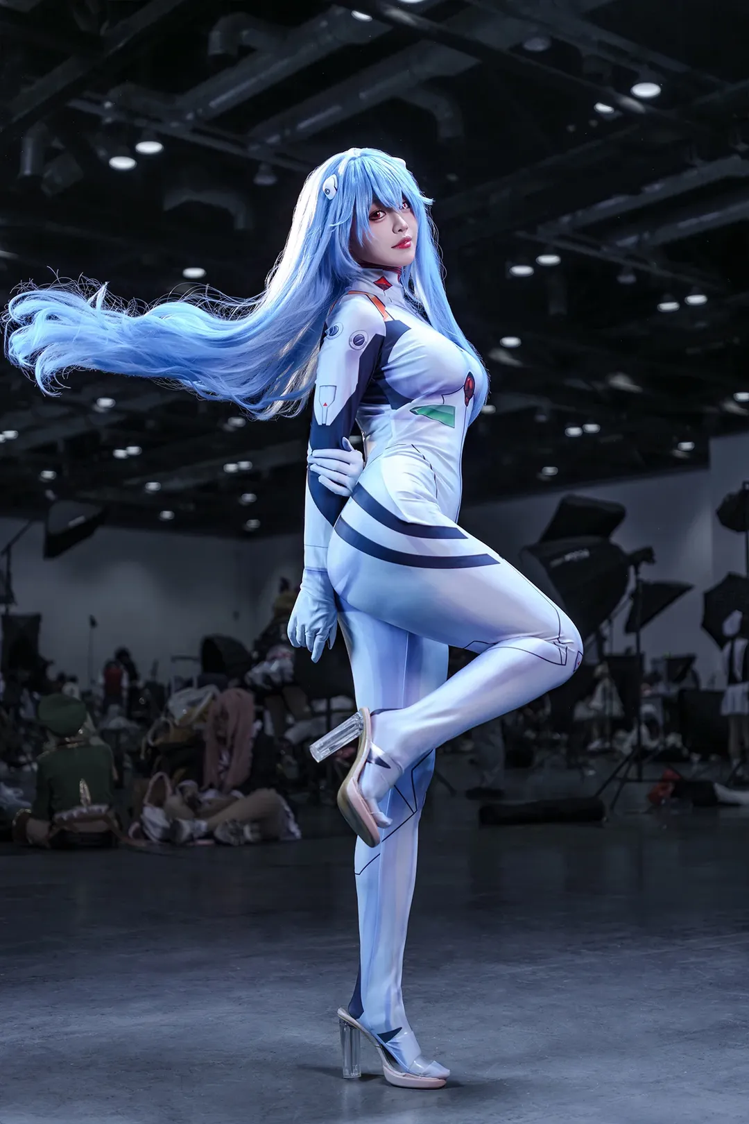 漫展场照, 绫波丽cos, 新世纪福音战士, 胶衣cosplay, 身材还原