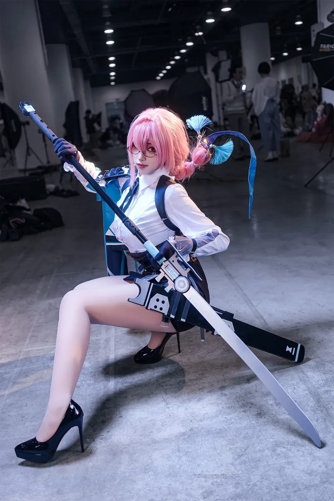 ゼンレスゾーンゼロ, 二次元撮影, イベント写真, 月城柳コスプレ, ストッキング コスプレ