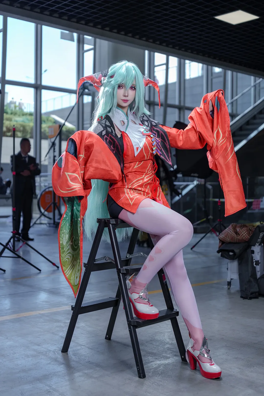 二次元撮影, オナー・オブ・キングス, イベント写真, 少司縁 コスプレ, ピンクストッキング