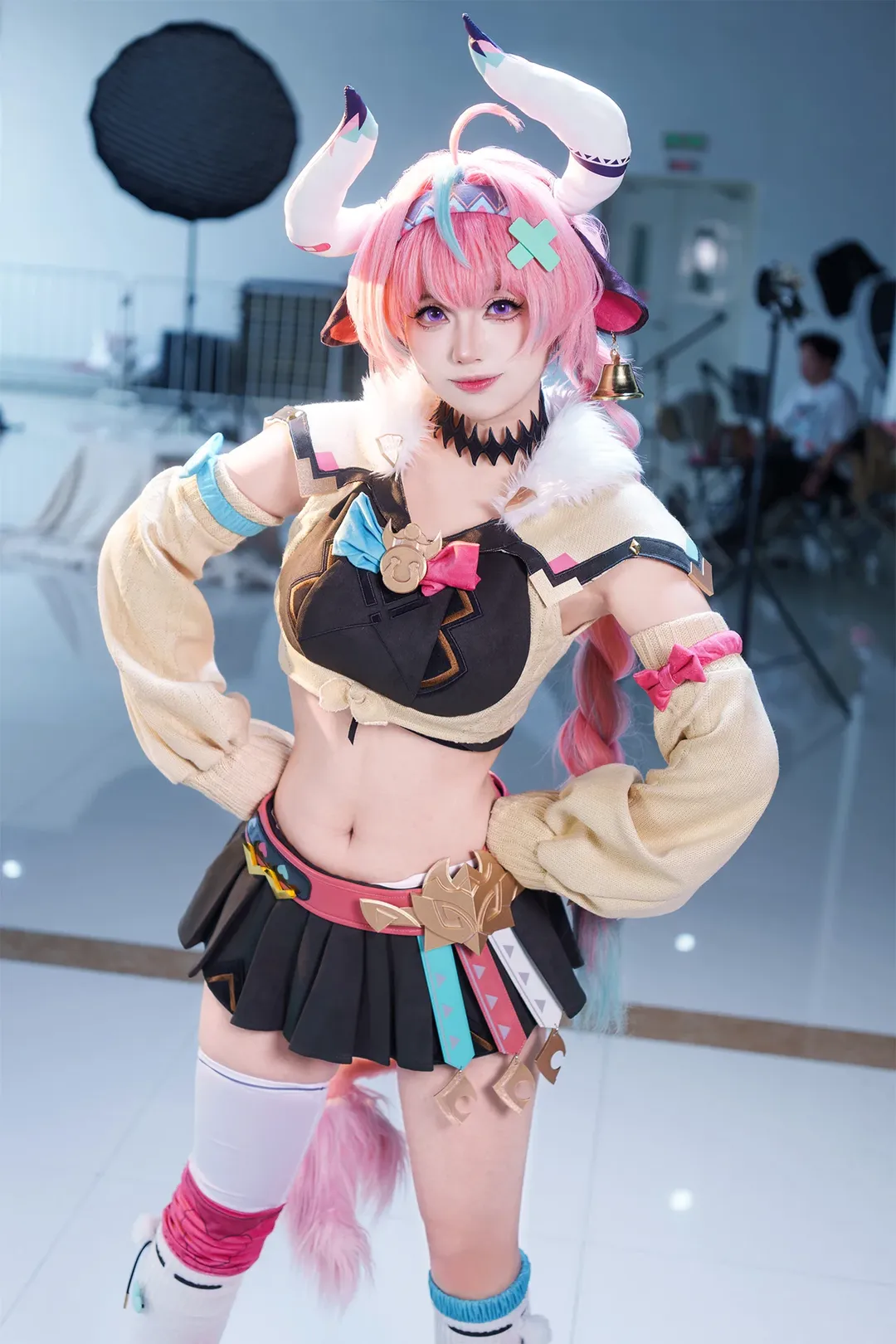 原神, 二次元撮影, イベント写真, ヴァレサ コスプレ, オーバーニーソックスコスプレ