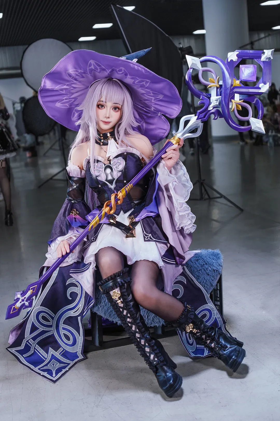崩坏星穹铁道, 漫展返图, 大黑塔cos, cosplay场照, 黑丝穿搭 - 第2张