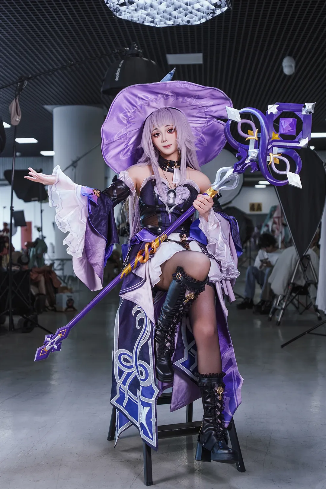 崩壞星穹鐵道, 漫展返圖, 大黑塔cos, cosplay場照, 黑絲穿搭