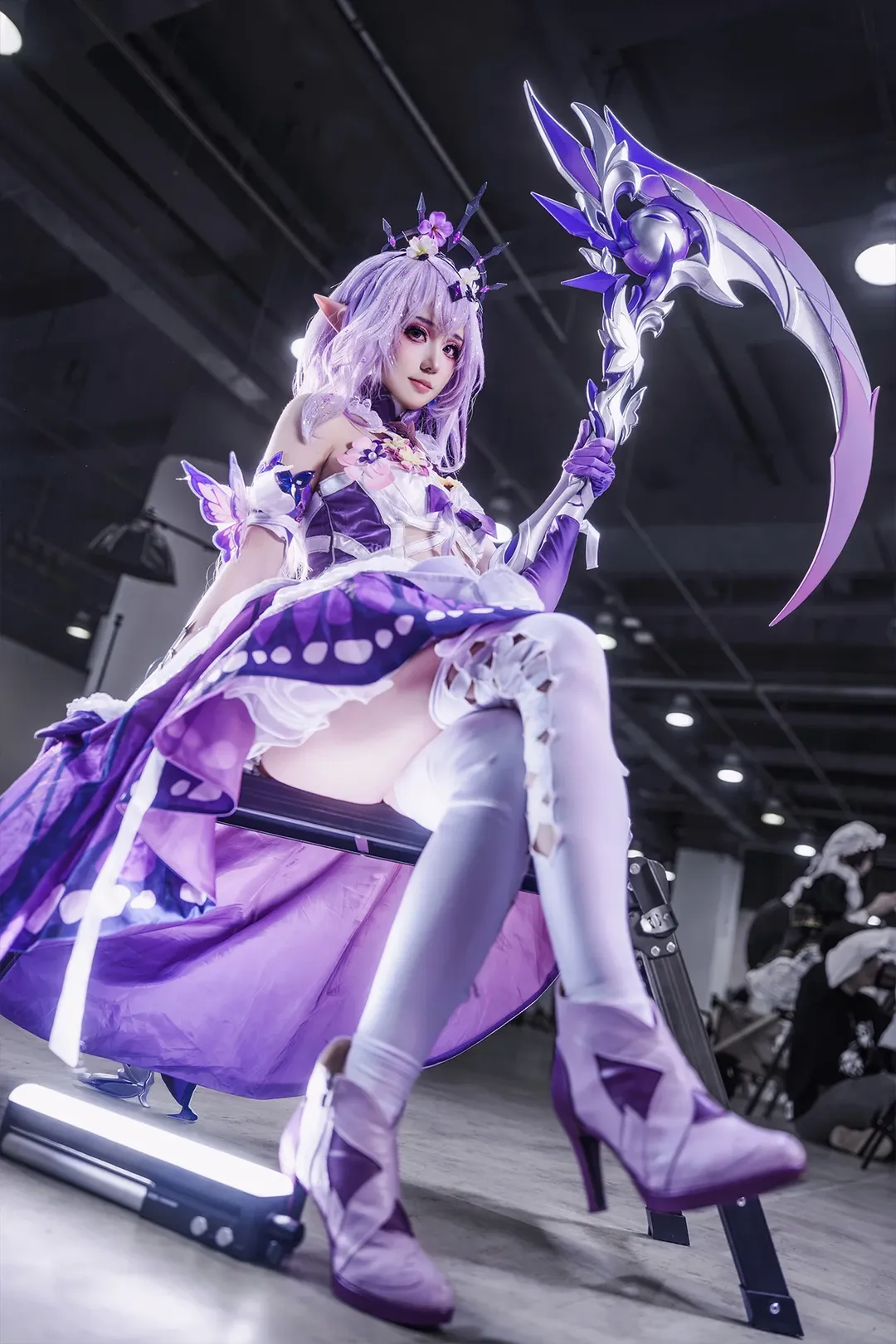 cosplay, Honkai: Star Rail, Convention photos, Castorice cosplay, White cut-out stockings outfit