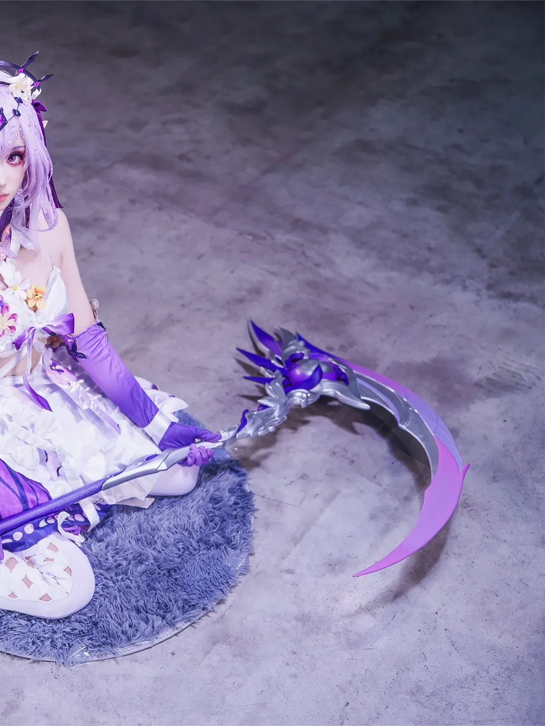 cosplay, Honkai: Star Rail, Convention photos, Castorice cosplay, White cut-out stockings outfit - Image 5