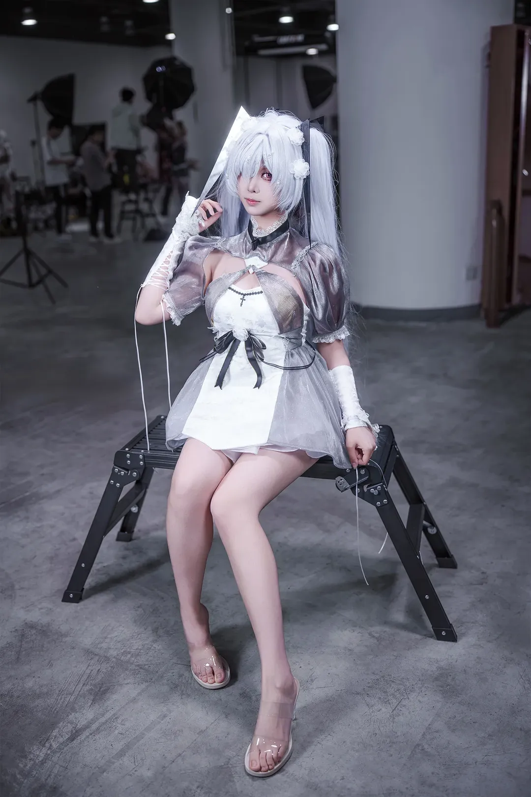 二次元攝影, 漫展返圖, 灰姑娘cos, 勝利女神, 白毛cos