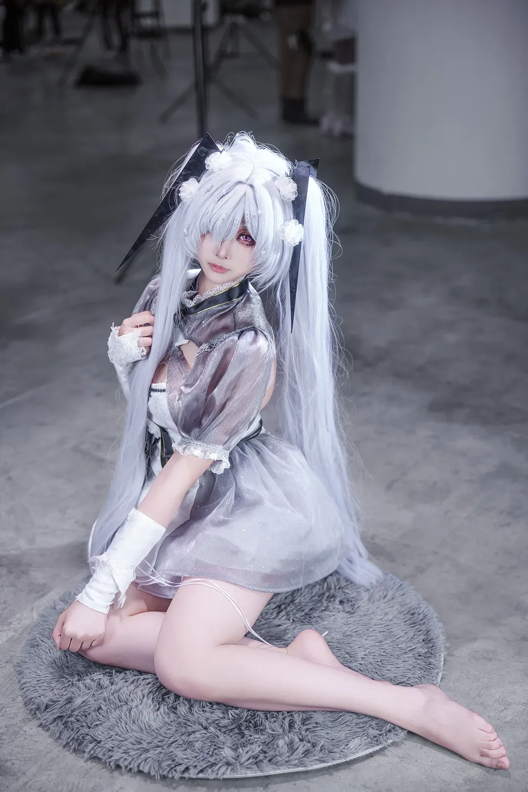 二次元摄影, 漫展返图, 灰姑娘cos, 胜利女神, 白毛cos - 第4张