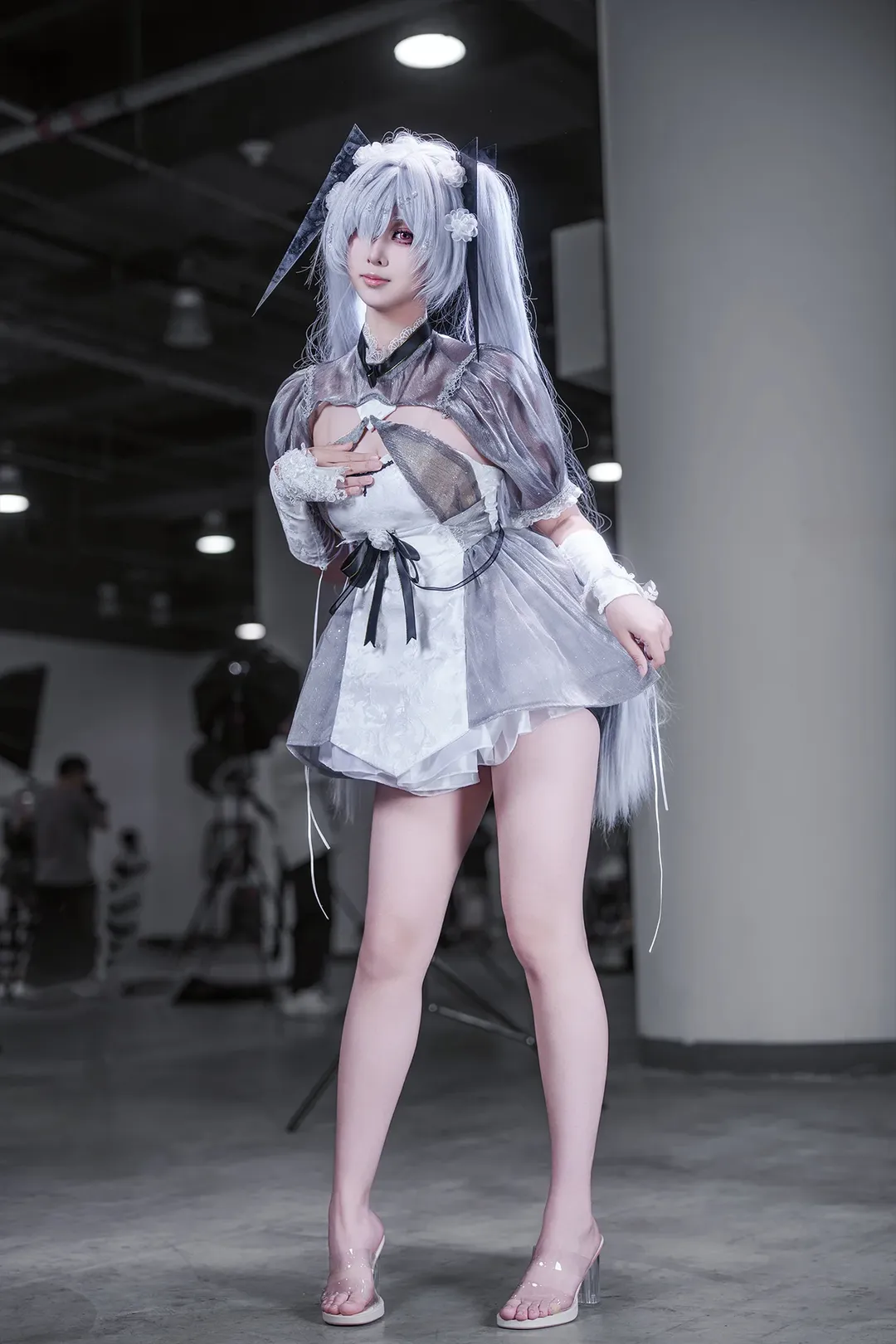 二次元摄影, 漫展返图, 灰姑娘cos, 胜利女神NIKKE, 白毛控