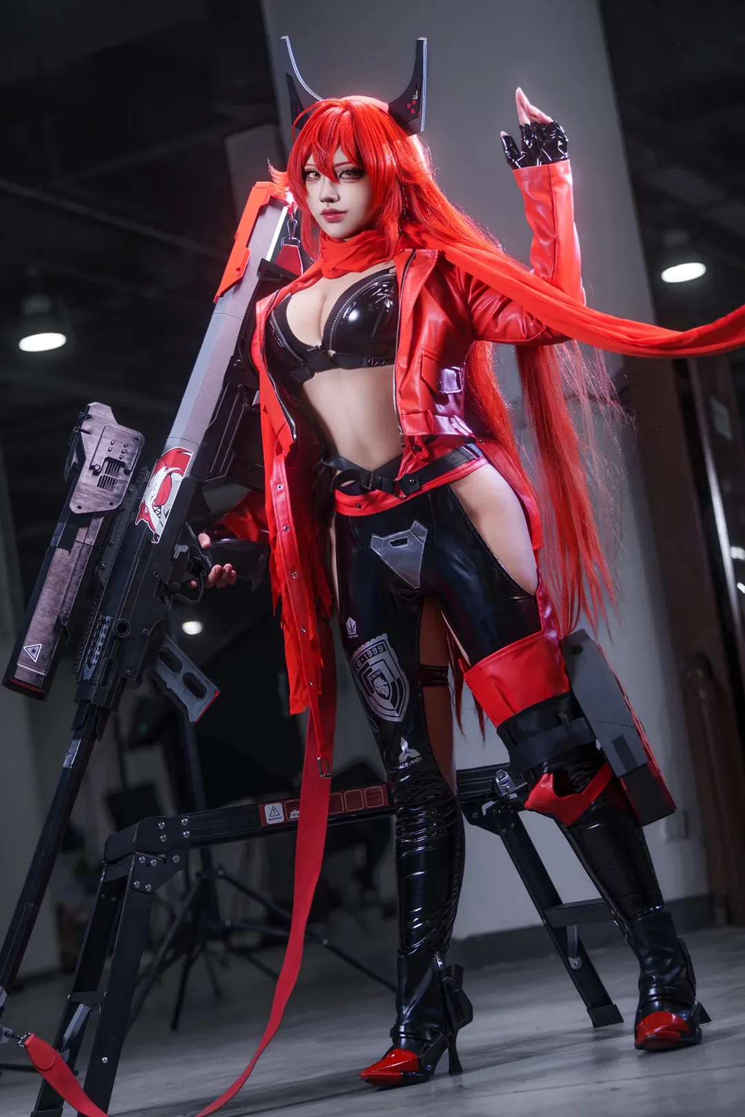 二次元攝影, 勝利女神, cosplay場照, 小紅帽cos, 漆皮戰甲