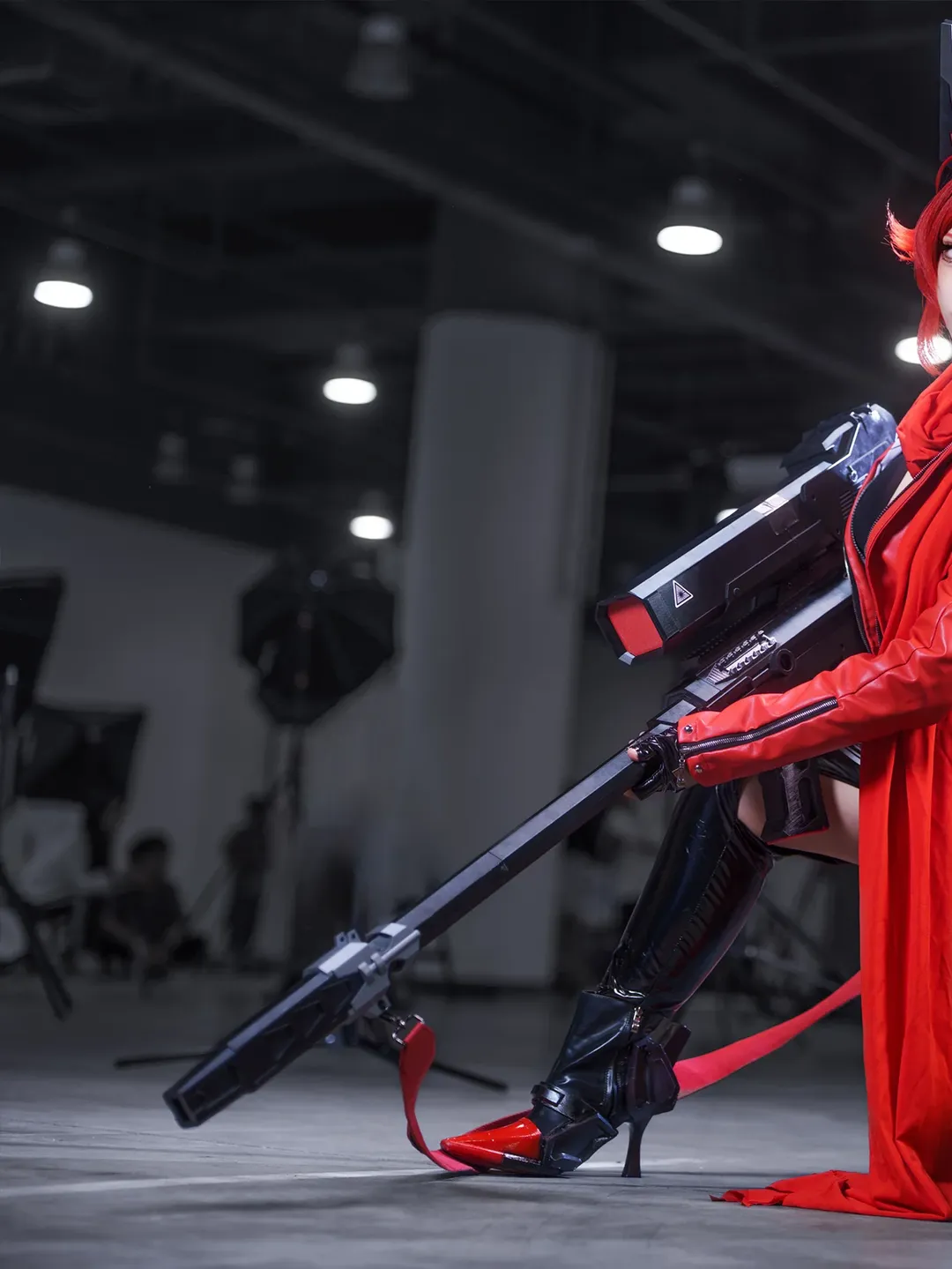 二次元摄影, 胜利女神, cosplay场照, 小红帽cos, 漆皮战甲 - 第4张
