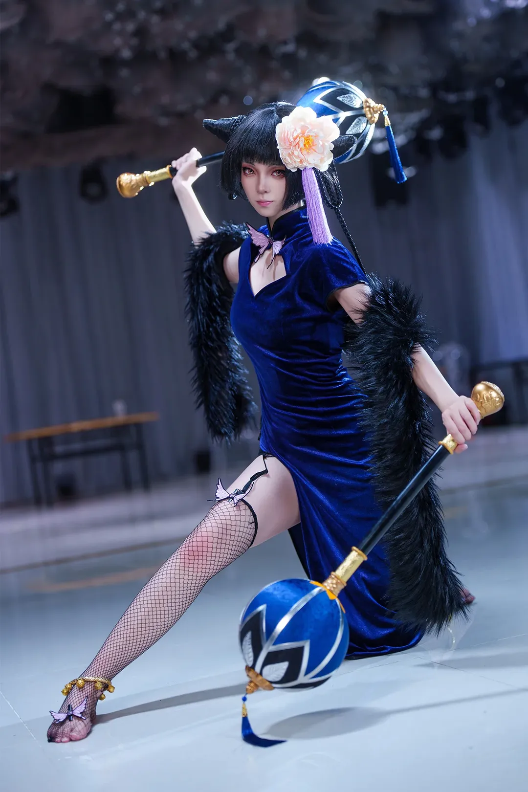 イベント写真, コスプレイベント写真, 黒執事, 藍猫 コスプレ, 網タイツガーター - 1枚目