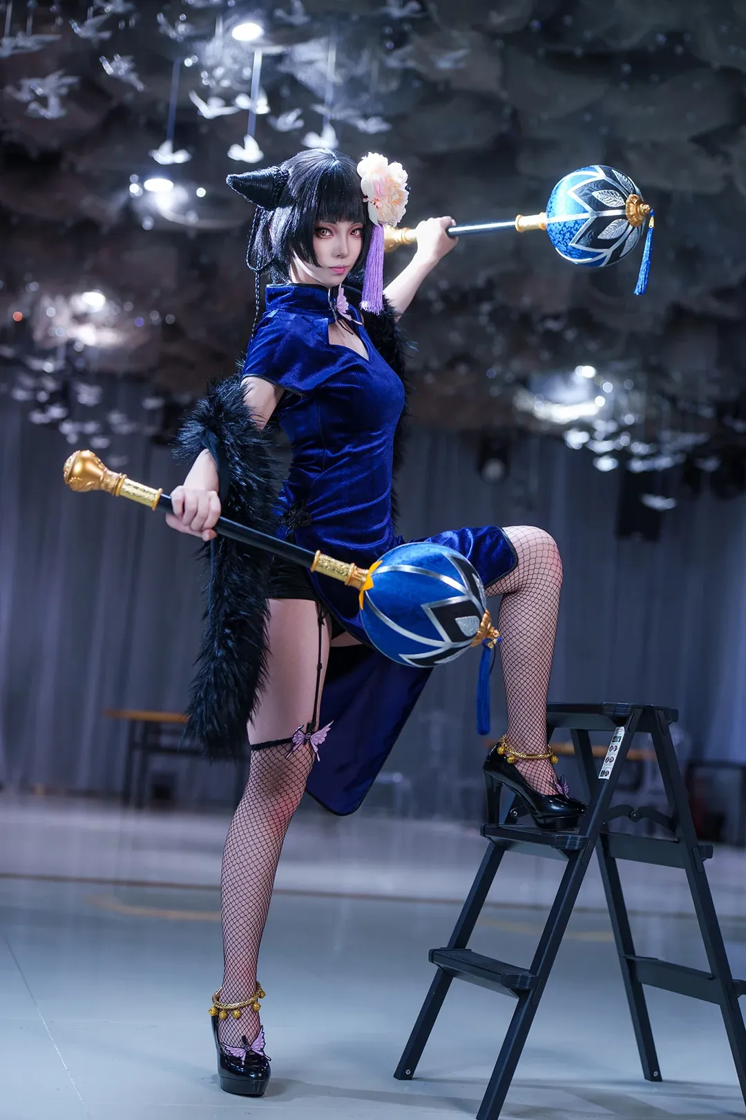 イベント写真, コスプレイベント写真, 黒執事, 藍猫 コスプレ, 網タイツガーター - 2枚目