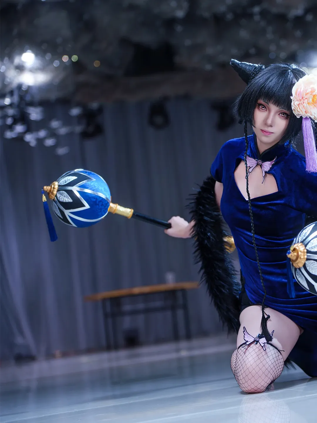 漫展返图, cosplay场照, 黑执事, 蓝猫cos, 网袜吊带