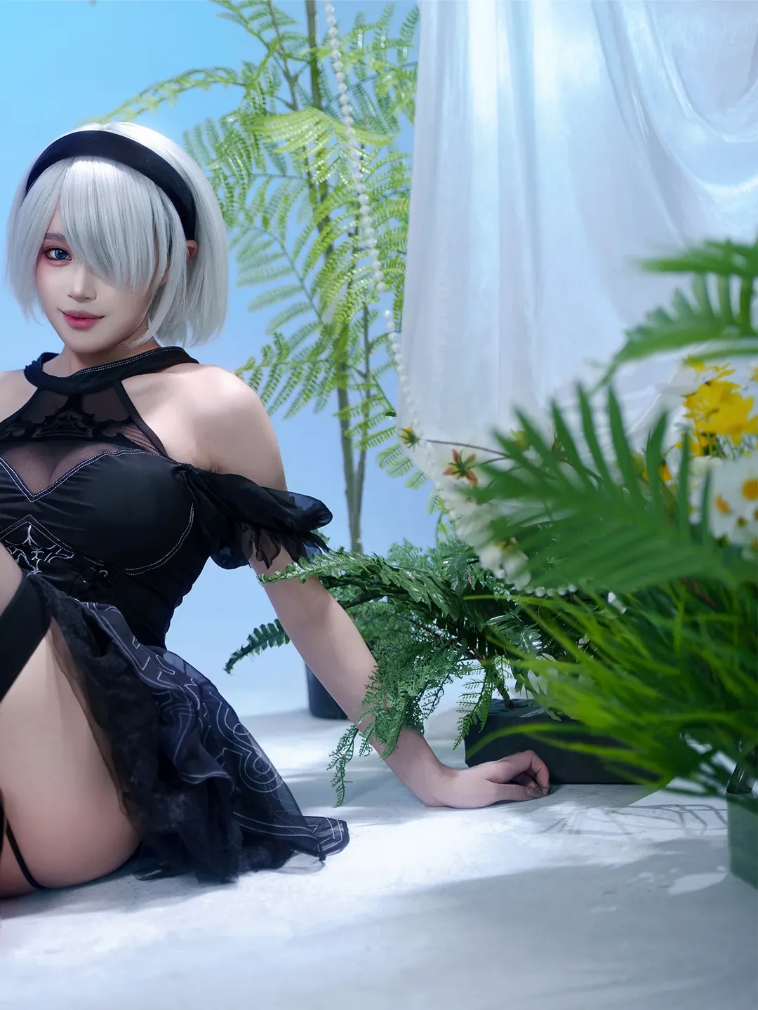 夏コーデ, ニーア オートマタ, コスプレ撮影, ストッキングコーデ, 2B コスプレ - 3枚目