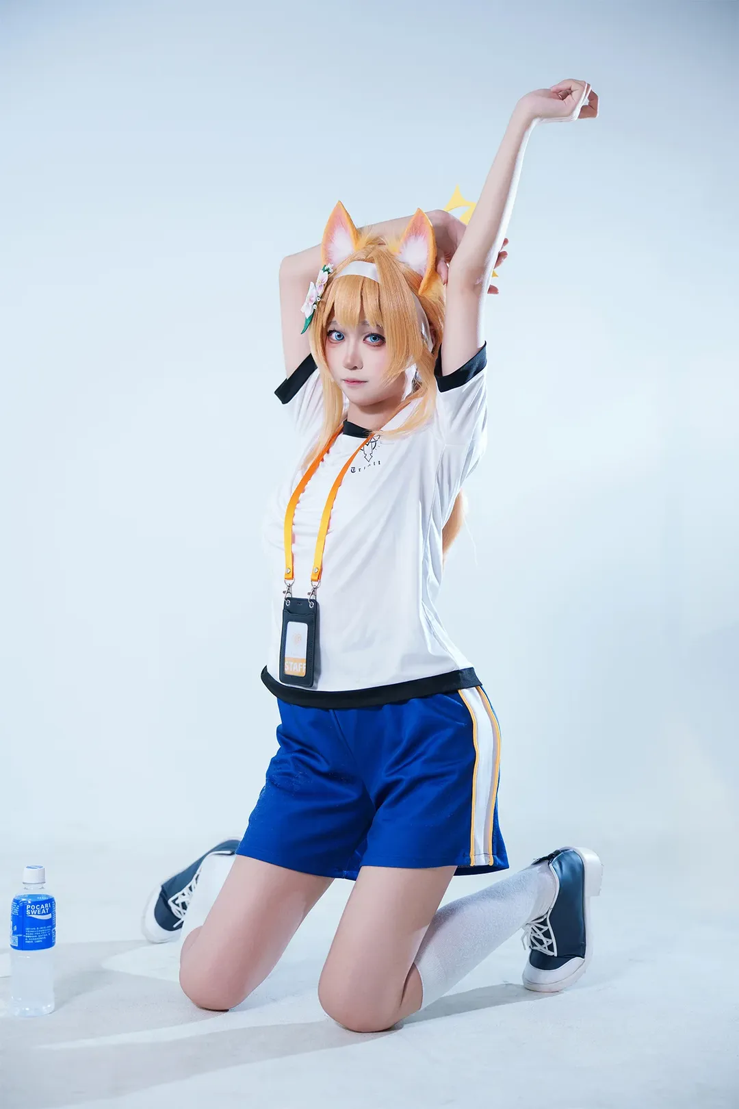 cosplay, 蔚蓝档案, 玛丽cos, 体操服, 白丝穿搭 - 第2张