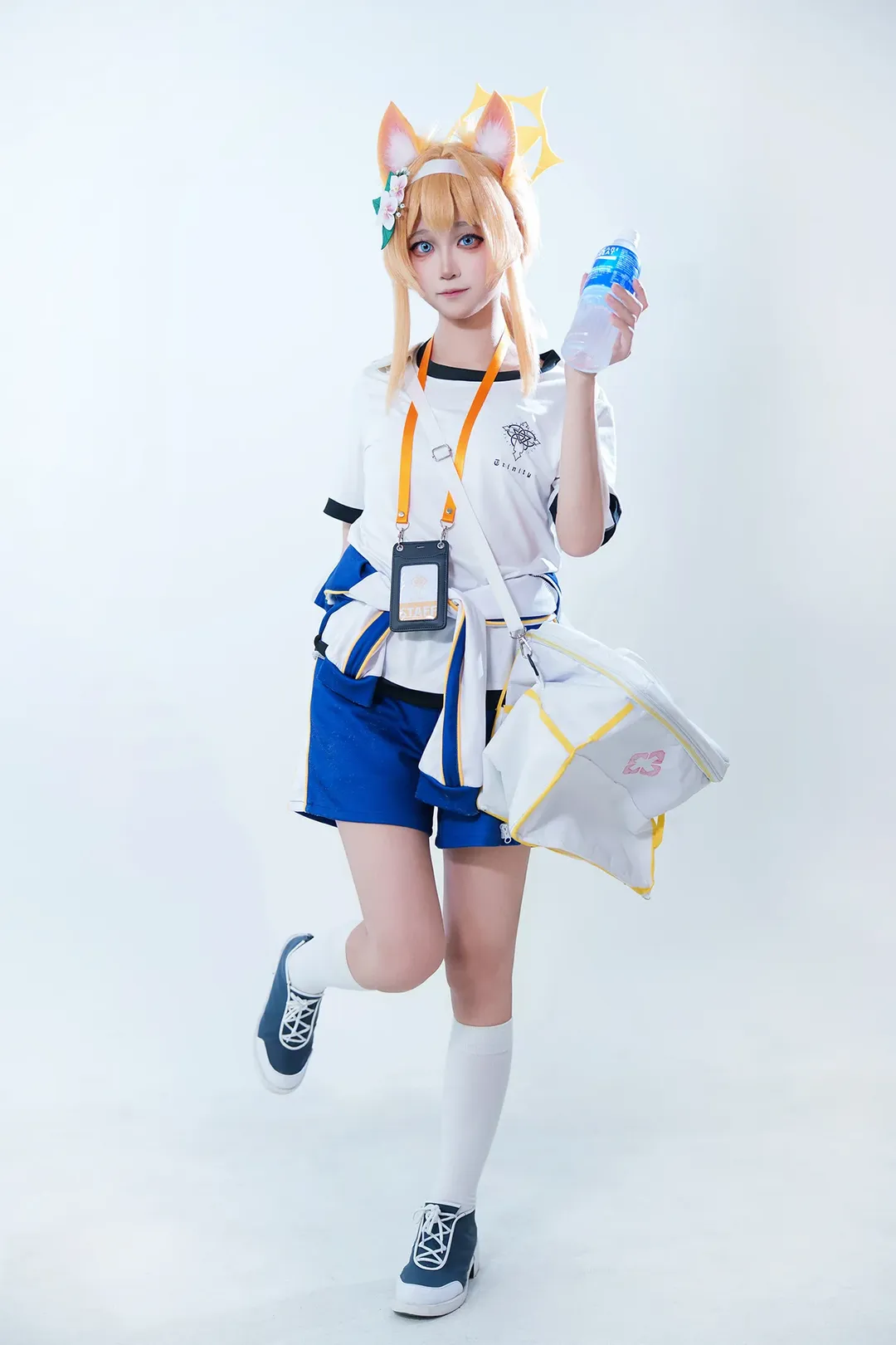cosplay, 蔚蓝档案, 玛丽cos, 体操服, 白丝穿搭
