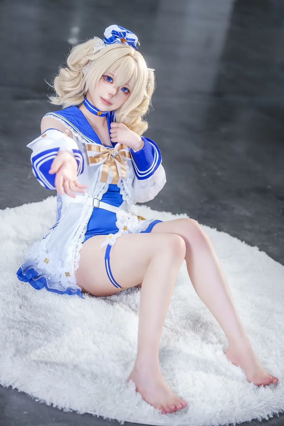 Genshin Impact, Anime-style photography, Barbara Cosplay, Swimsuit, Convention photos - Image 1