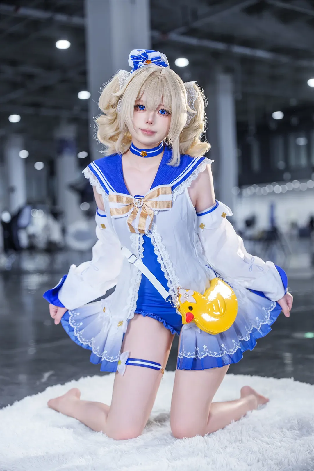 Genshin Impact, Anime-style photography, Barbara Cosplay, Swimsuit, Convention photos - Image 2