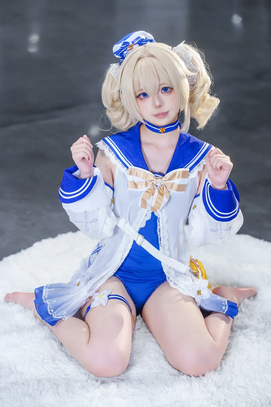 原神, 二次元摄影, 芭芭拉cos, 泳装, 漫展返图