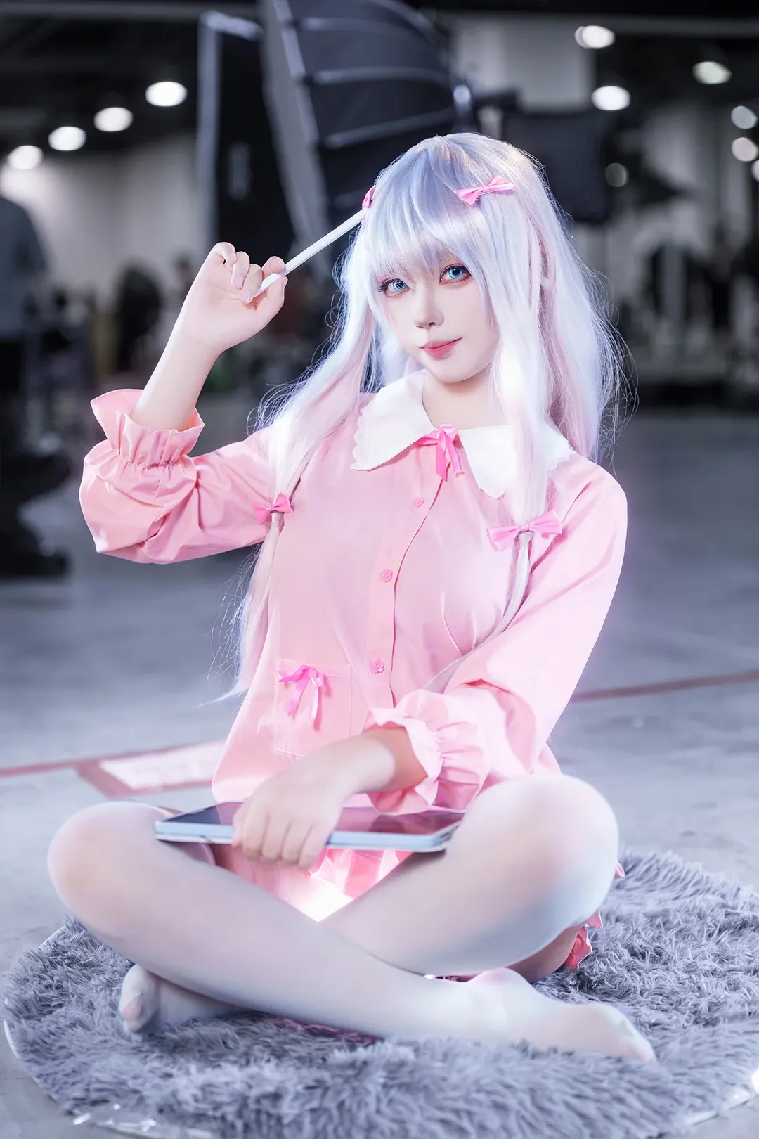 Convention photos, Anime cosplay, Eromanga Sensei, White thigh-highs outfit, Izumi Sagiri cosplay - Image 2