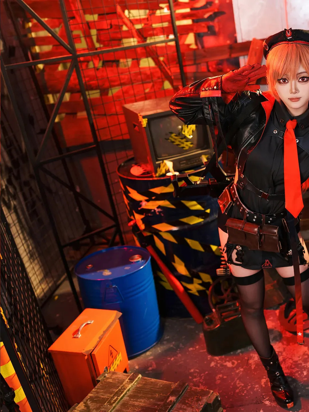 二次元摄影, 胜利女神, 拉毗cos, 黑丝穿搭, 战术风Cosplay - 第2张
