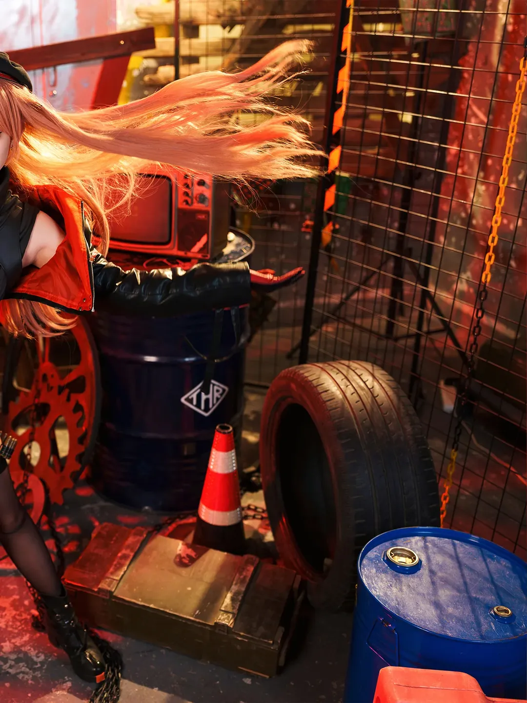 二次元摄影, 胜利女神, 拉毗cos, 黑丝穿搭, 战术风Cosplay - 第3张