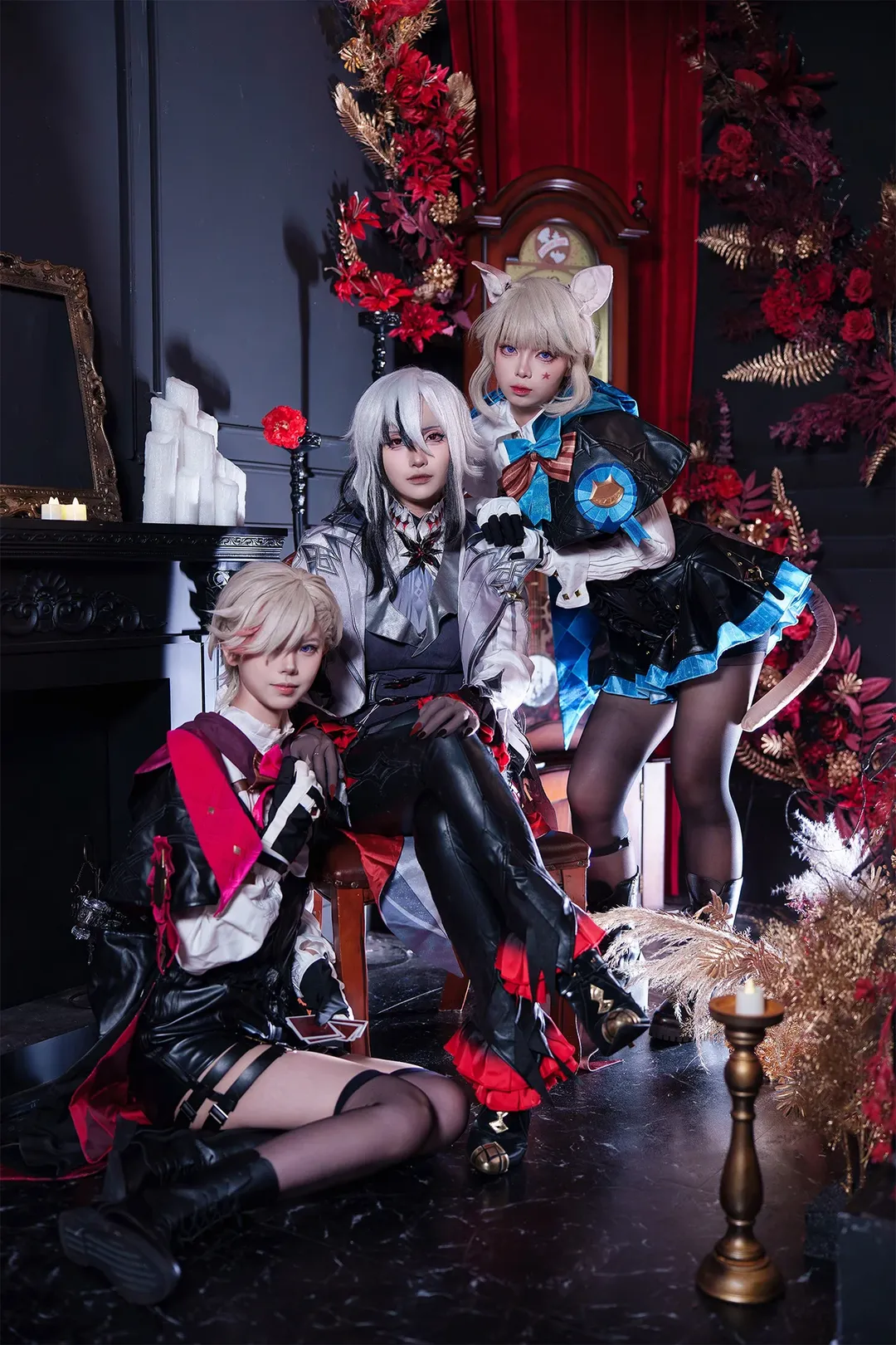 Genshin Impact, Lynette Cosplay, Black stockings cosplay, The Knave cosplay, Lyney cosplay - Image 1