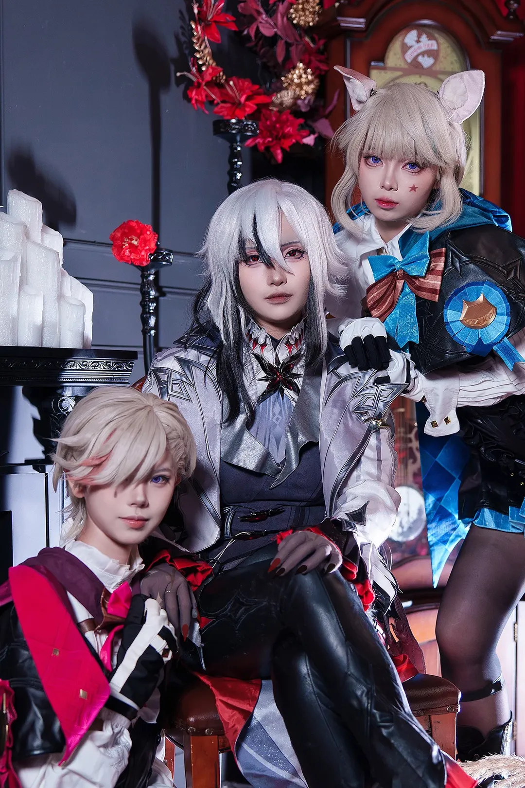 Genshin Impact, Lynette Cosplay, Black stockings cosplay, The Knave cosplay, Lyney cosplay - Image 2