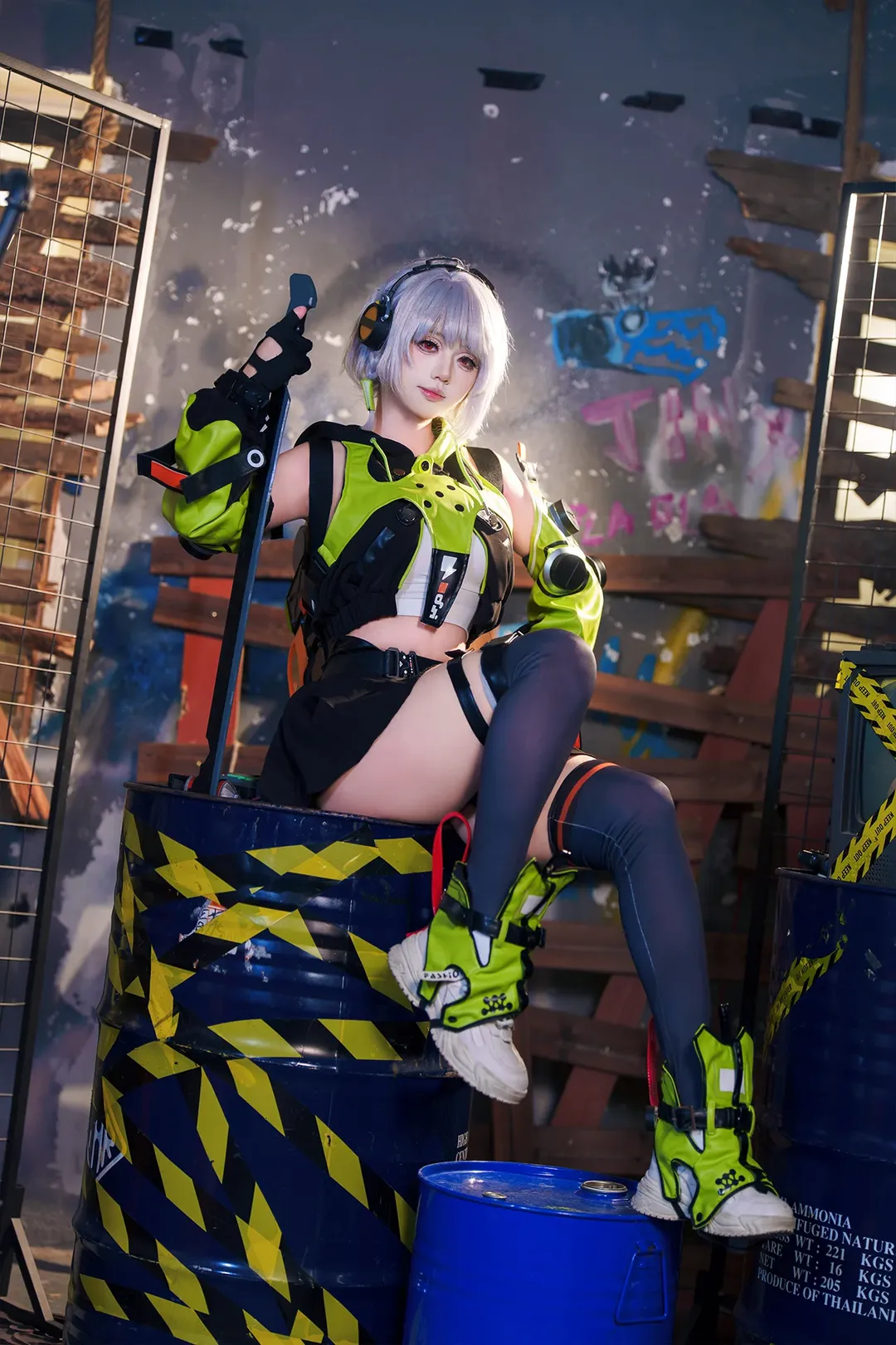 絕區零, 二次元cosplay, 機能風穿搭, 絲襪穿搭, 安比cos