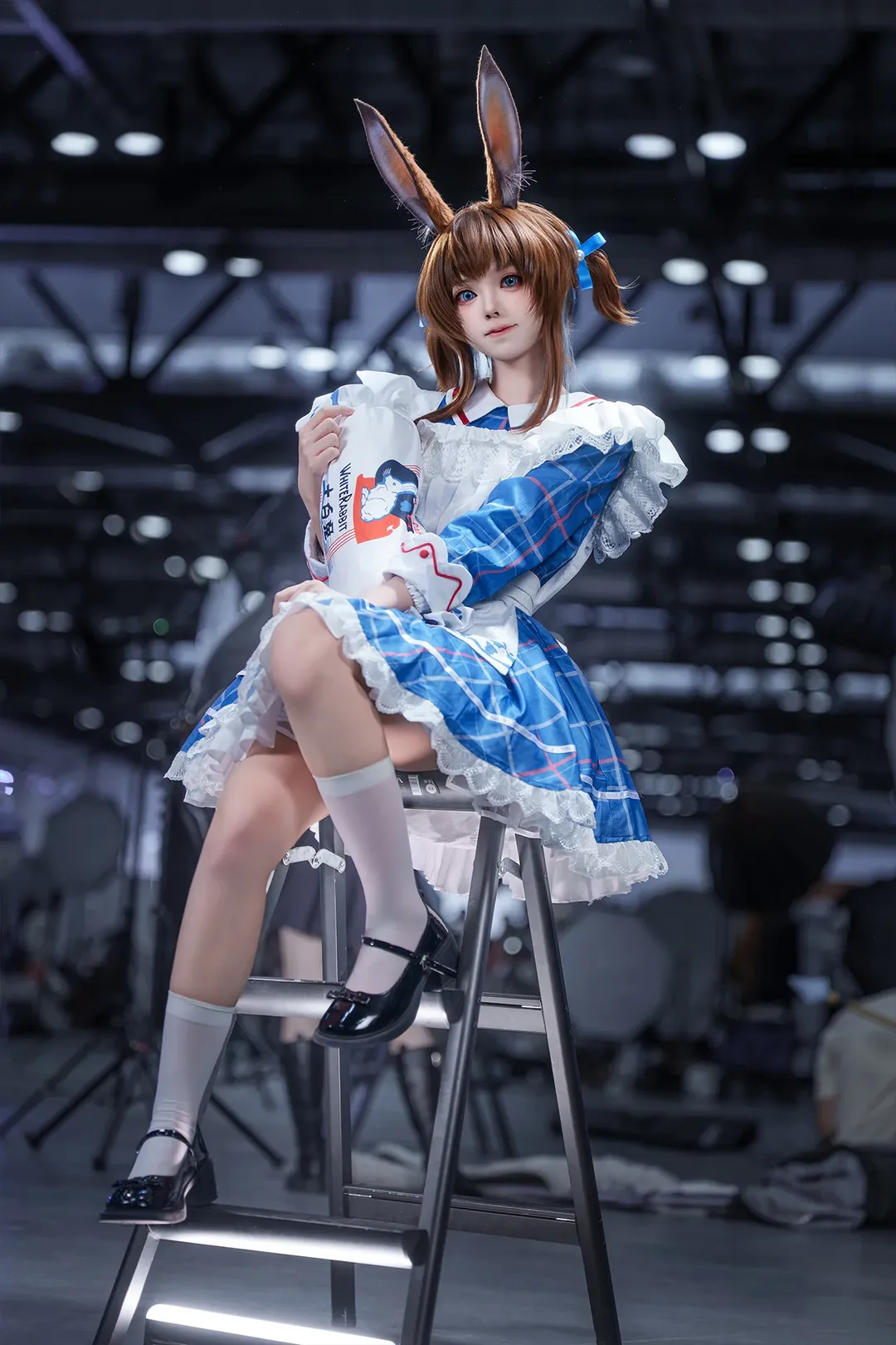 明日方舟, 阿米娅cos, 白丝, 大白兔奶糖, 阿米娅兔兔 - 第2张