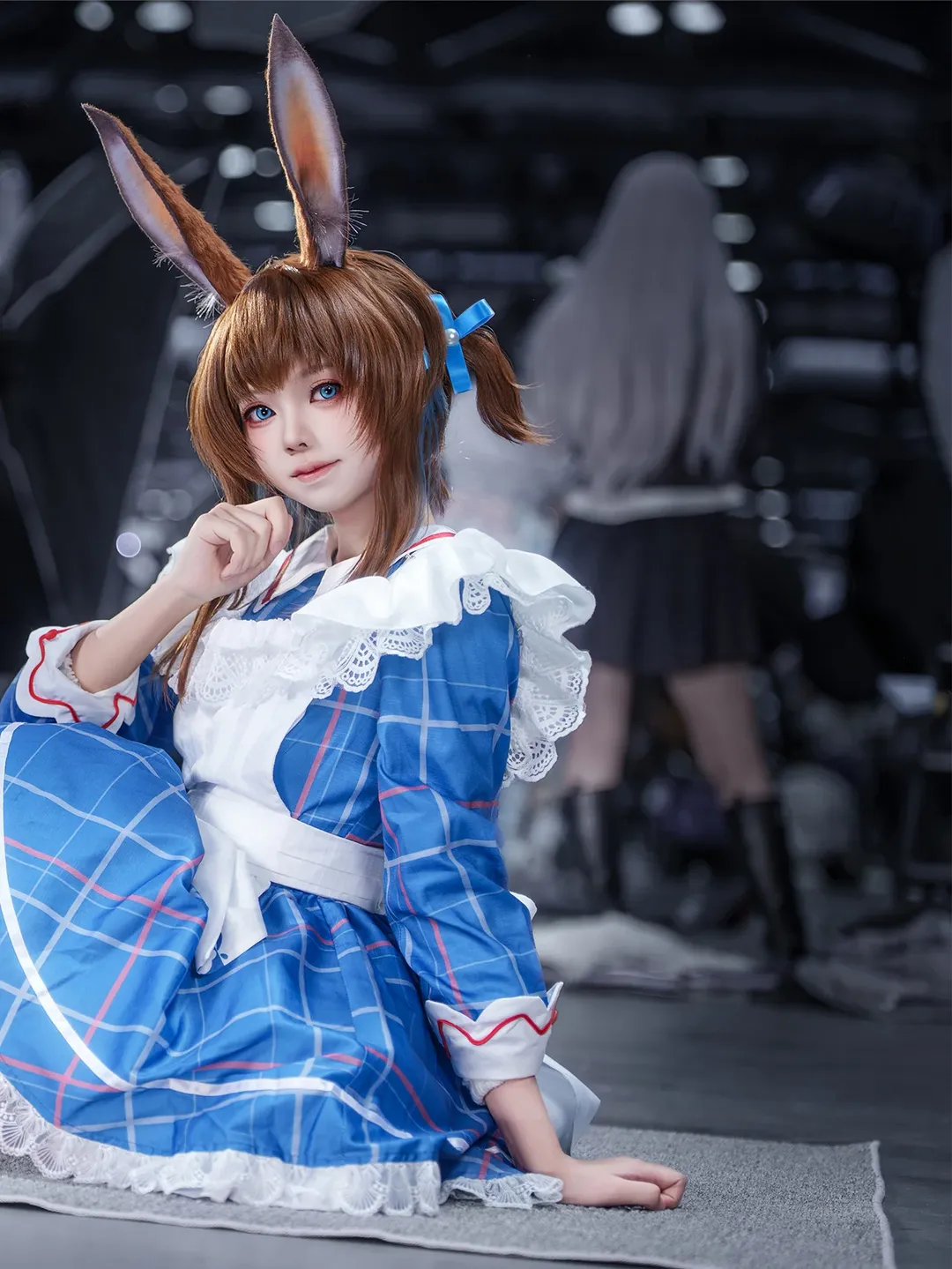 Anime-style photography, Convention photos, Arknights, Amiya cosplay, White stockings