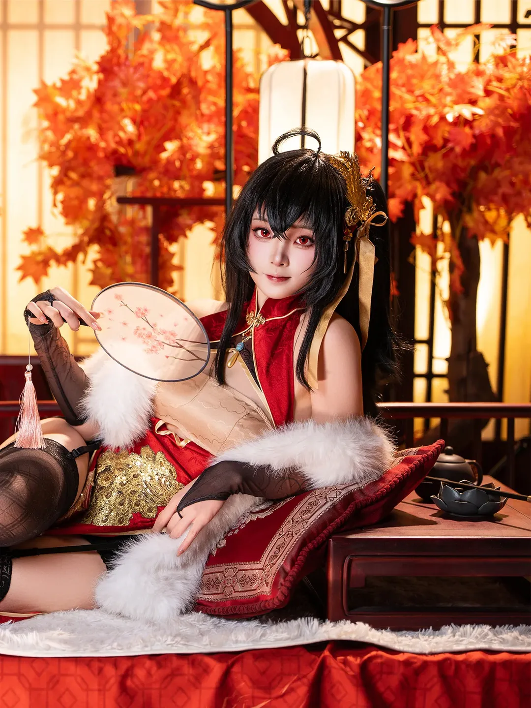 二次元撮影, アズールレーン, チャイナドレス コスプレ, 黒タイツ コーデ, 大鳳コスプレ - 3枚目