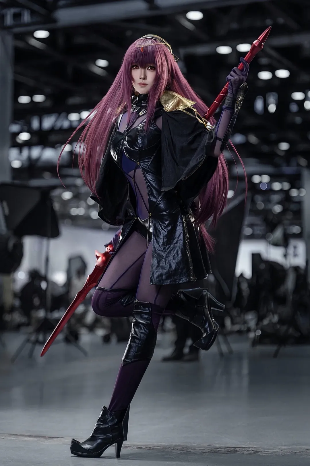 Fate/Grand Order, イベント写真, 二次元コスプレ, スカサハコスプレ, 紫ストッキングコーデ