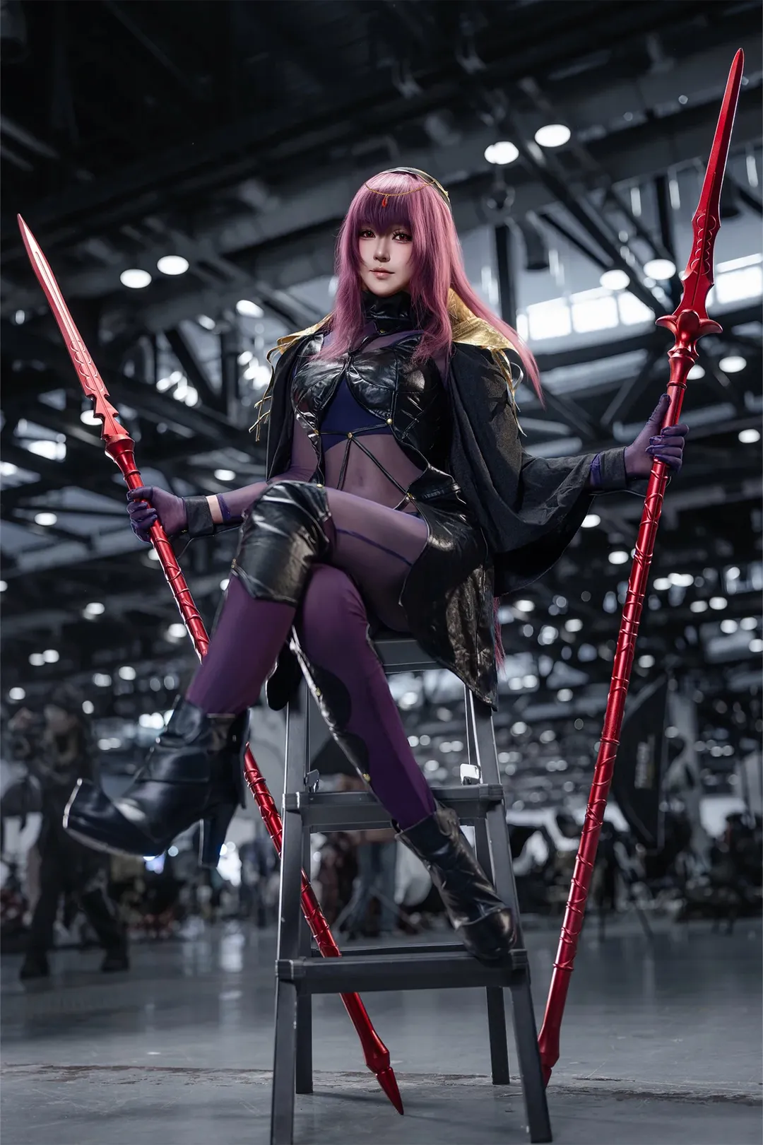 Fate/Grand Order, Convention photos, Anime cosplay, Scathach cosplay, Purple pantyhose - Image 1