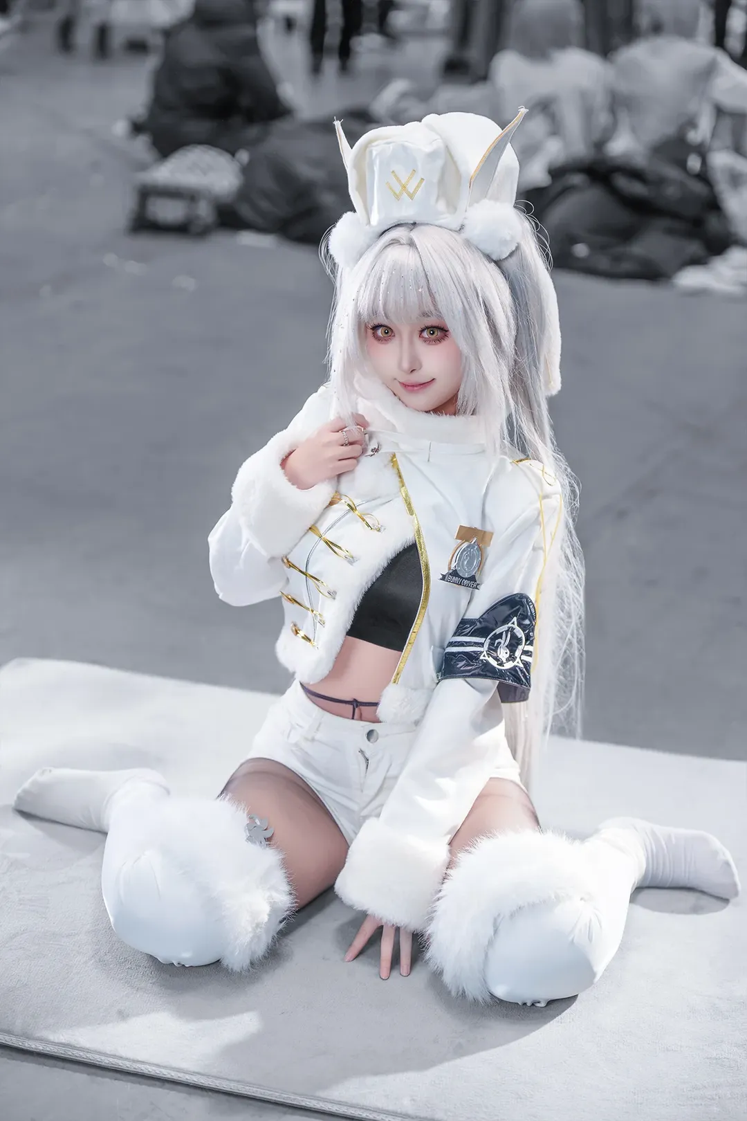 二次元摄影, 白兔布兰儿cos, 漫展场照, 胜利女神新的希望, 白丝穿搭 - 第4张
