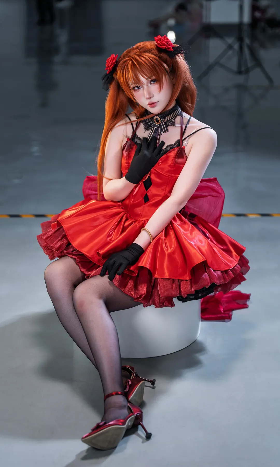 Asuka Cosplay, Neon Genesis Evangelion, Cosplay photography, Anime convention photos, Black stockings - Image 1